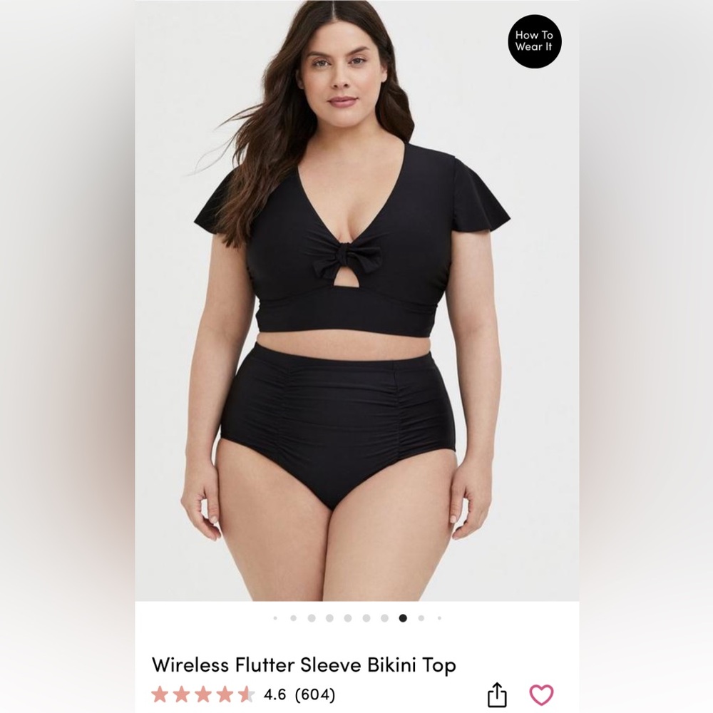Torrid Wireless Flutter Sleeve Bikini Top
